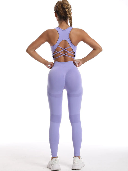 Women's Workout Bra+High Waist Leggings